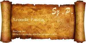 Szonda Paula névjegykártya